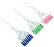 VALICLUD 3pcs Hair Dye Brush Handles Hair Tint Applicator for Salon Home Use Comfortable Grip for Easy Application
