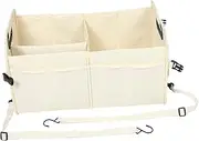 LOORGVEL Car Trunk Storage Organizer Multi Compartment Storage Box for Suv Versatile Automotive Organizer for Groceries Essentials Sleek Design