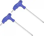 uxcell 4mm Ball End Hex Key T-Handle Wrench Spanner, Metric CR-V Steel 2 Pcs