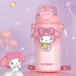 【SANRIO 三麗鷗】可愛兒童316不鏽鋼保溫杯直飲杯吸管杯460ml(大耳狗 美樂蒂 布丁狗 酷洛米)(保溫瓶)