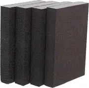 OSALADI 4-Pack Sandpaper Sponges High-Density Sanding Blocks for Wood Metal and Drywall Grits 60/80/120/220 Portable Hand Sanding Kit