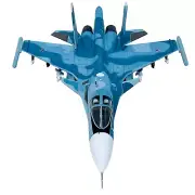 1:100 Scale Russia Su34 Su-34 Fighter Alloy Aircraft Model with Display Stand