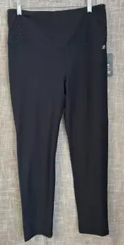 Comfy Girl's Black Energy Zone Size L 12/14 Knit Activewear Pants Black Pink Dot
