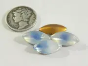 Sabrina Blue Opal GF (15x7mm) Vintage West German Glass Navette Stones