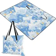 Packable Blanket Portable Picnic Portable Play Mat for Baby Picnic Items Mountain Light Blue 60x80in