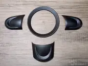 USA STOCK MATT BLACK STEERING WHEEL TRIMS for MINI R55 R56 R57 R58 R59 R60 R61 (for: Mini)
