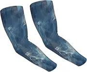 [FHEDVBN] Abstract Blue Arm Sleeves Compression Arm Covers for Men Women Outdoor Sun Sleeves Cooling Sports Sleeve, Black