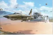 Vietnam War Art Photo -- F-105 Thunderchief