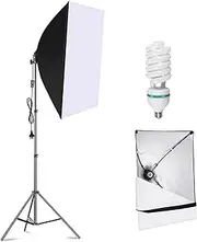 MSKIRA Softbox Lighting Kit Continuous Photography Lighting 5500K 135W Bulb Soft Box Lights Studio Equipment with Adjustable Light Stand for Portrait Product Fashion Shooting Video Recording