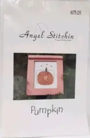 Angel Stitchin PUMPKIN Cross Stitch Chart with Buttons