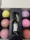 BATH BOMBS boxed SET OF 6 With ESSENTIAL OIL BATH BOMBS