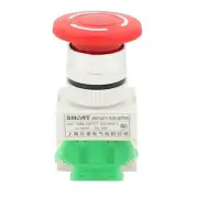 A 660V 10A NO/NC DPST Latching Panel Mounting Emergency Stop Push Button Switch
