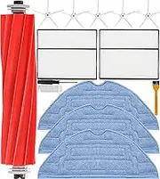 YBVABE S7 Accessories Kit Compatible with Roborock S7, S7 Max Ultra,S7 MaxV Ultra, S7 Plus, S7 MaxV, 16Pack Replacement Parts 1 Main Brush, 2 Filter, 3 Mop Cloth, 5 White Side Brush, 2 Cleaning Brush