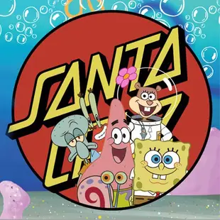 Santa Cruz SB Spongehand 海綿寶寶 T恤 (黑)《Jimi Skate Shop》