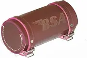 Vintage Brown Leather Tool Bag Roll With Bsa Logo Engraving Customised