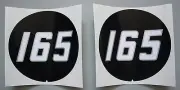 Hood Medallion Decal Set (2 pc.) for Massey-Ferguson MF 165 MF165 Tractor
