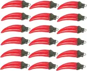 [HAPINARY] Fashion Pepper Earring Charms 20pcs Keychain Jewelry Making Charms Resin Pepper Pendant for Diy