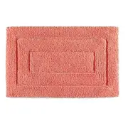 Cassadecor Cotton Plain Weave 40x24" Bath Rug Lightweight Spray Latex, Pink