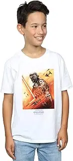 [Absolute Cult] Star Wars The Rise Of Skywalker First Order Poster Boys T-Shirt White 7-8 Years