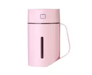 Small Humidifier Portable Mini USB Humidifier with LED Light Ultrasonic Humidifier for Office Desktop Car Travel Bedroom-Pink