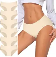 [YCQQPRO] Women's Cotton Briefs, Breathable Underpants, Comfortable Low Waist Women's Underwear, Stretch Hipsters, Full Coverage, Soft Panties, Pack of 6