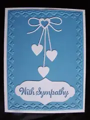 Handmade Sympathy Card Using Stampin Up & Hearts Penny Black Blue Sympathy