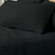 Valeria 1000TC Ultra Soft Bed Sheet Set - Black Single