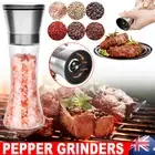 Manual Stainless Steel Salt and Pepper Grinder Mill Shaker Glass Kitchen Tool