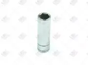 SK Hand Tools 41914 1/4" Dr. 7/16" 6pt Deep Fractional Chrome Socket