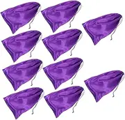 EPIGEIST 10pcs Satin Drawstring Wig Bags for Hair Extensions Lightweight Storage Pouches for Combs Curling Irons Travel Accessories Easy Open Close Durable Household Storage