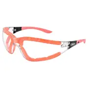 Global Vision Ruthless Women's Padded Motorcycle Sunglasses Pink w/ Clear Lens