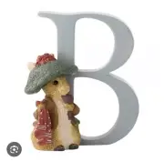 BEATRIX POTTER PETER RABBIT ALPHABET FIGURINE BENJAMIN BUNNY INITIAL LETTER B