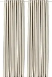[IKEA] VILBORG Room Darkening Curtains, 1 Pair, 145x300 cm, Beige