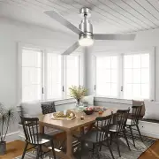 52" Modern Smart Ceiling Fans with Lights Remote & APP Control Reversible Motor
