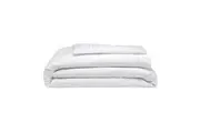 Belledorm 540 Thread Count Satin Stripe Duvet Cover Set (White) - UTBM194