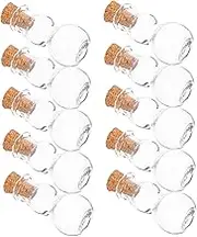 Cabilock 10 Pack Mini Glass Bottles Corked for Diy Decorations Party Favors Craft Supplies