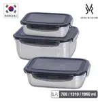 韓國JVR 304不鏽鋼保鮮盒-長方三件組