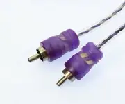 VOODOO 1.6 ft 0.5 Meter RCA interconnect Cable Purple 100% OFC