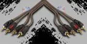 2 PCS 6FT CAR AUDIO RCA INTERCONNECT COPPER ULTRA FLEXIBLE CABLE HOME MARINE