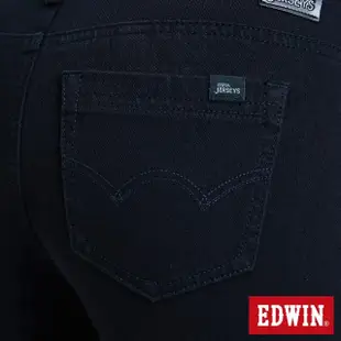 【EDWIN】女裝 JERSEYS 迦績EJ2棉感小直筒長褲(黑色)