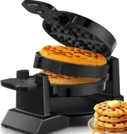 Double Waffle Maker, 1400W Rotating Belgian Waffle Iron with Nonstick Plates,...