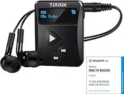 Tin-Nik DAB-398WS-B Portable DAB/DAB+/FM Radio, Digital RDS-FM Mini Pocket Radio with Rechargeable Battery, Earbuds, Choice of Large and Small