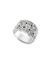 Samuel B. 18K & Silver Woven Ring