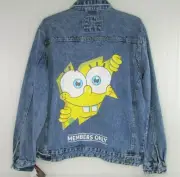 Members Only x Nickelodeon SpongeBob Jean Trucker Jacket Mens Size XL NEW