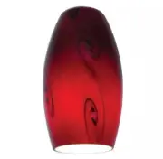 Access Lighting Merlot 3.5 in. Red Sky Glass Finish for Indoor Shade