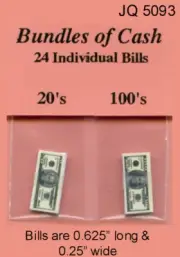1:12th scale Dollhouse Miniatures - Bundles of Cash