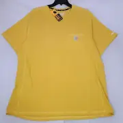 CARHARTT FAST DRY Shirt Mens 2XL XXL YELLOW FORCE WORK WEAR LOGO OUTDOORS NWT