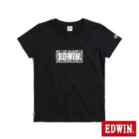 在飛比找momo購物網優惠-【EDWIN】女裝 佩斯里紋LOGO短袖T恤(黑色)