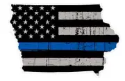 Iowa State (U16) Cop Thin Blue Line Vinyl Yeti Tumbler Decal Sticker