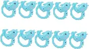 Hohopeti 10pcs Dolphin Shape Rattle Hand Rattle Plaything for Educational Musical for Indoor Outdoor Fun Stimulates Coordination Thinking Skills Random Color